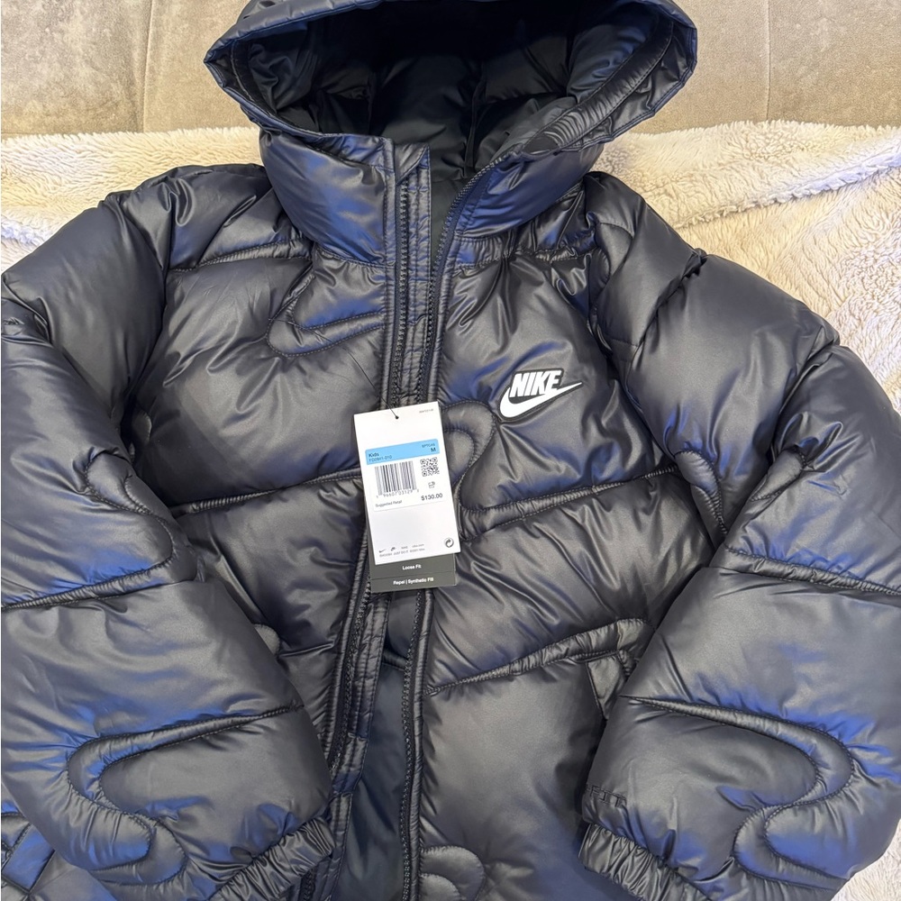 Nike Black Hooded Puffer Jacket